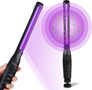 UV Light Sanitizer, UV Sanitizer Lamp Portable Travel UV Light Sanitizer Wand (Black)